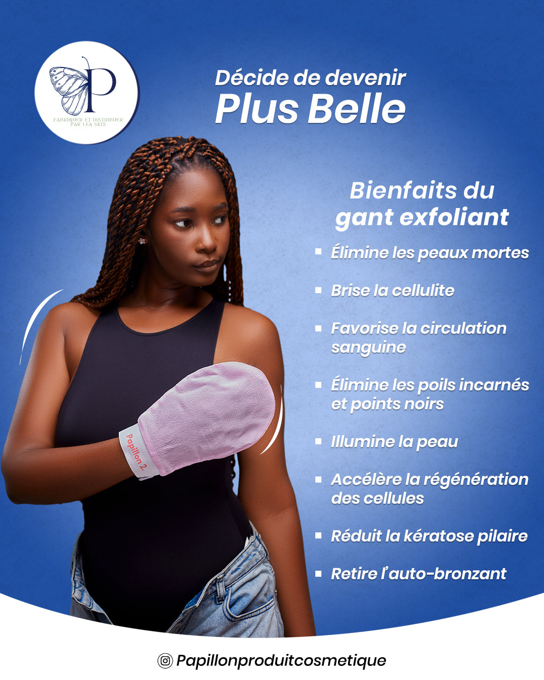 Gant exfoliant en viscose